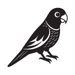 Black Capped Parakeet Bird Outline