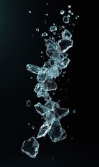 ice DNA strand on black background