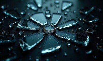 water drops on a glass
