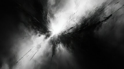 Abstract grayscale explosion