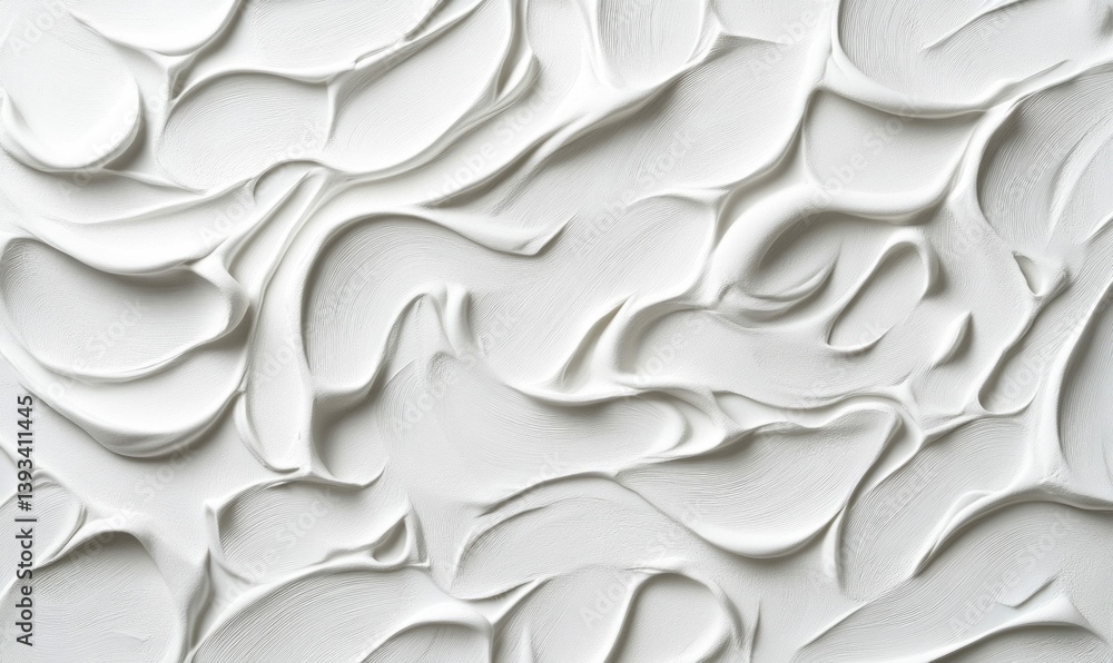 Poster subtle sweeping textures of cool white plaster form an elegant abstract background with depth and vi