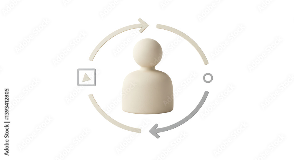 Aufkleber isolated user profile refresh cycle icon