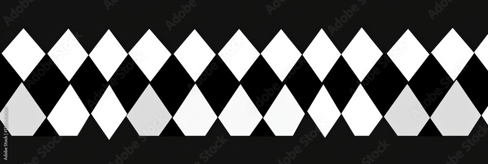 Aufkleber Geometric triangle patterns in black and white create a striking minimalist design perfect for modern decor and artistic backgrounds