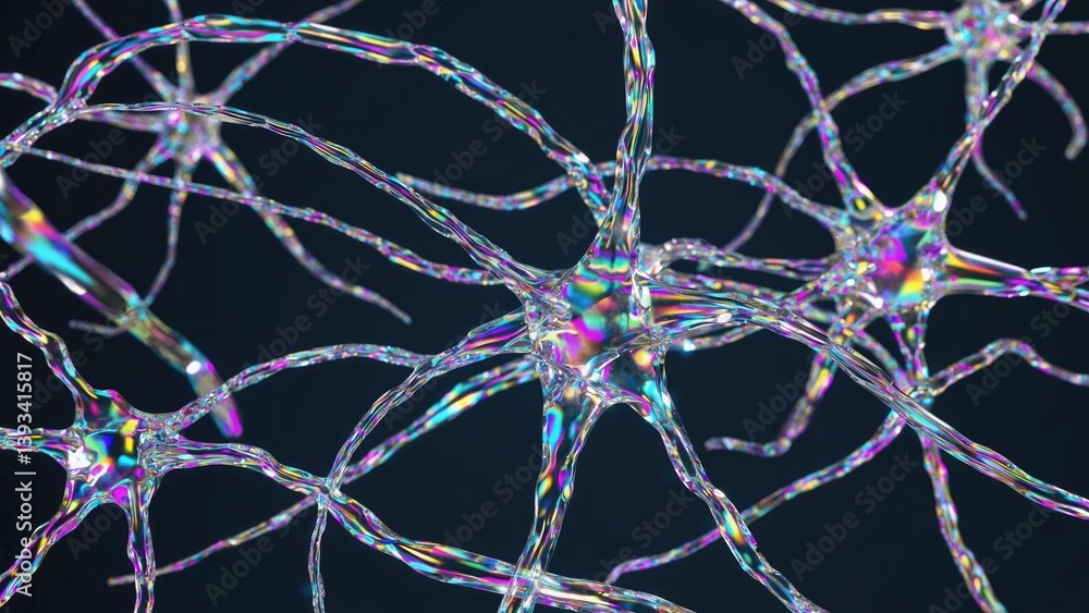 Poster a microscopic view of a cluster of cells