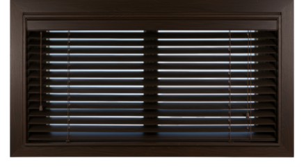 Isolated Brown Window Blinds Closed