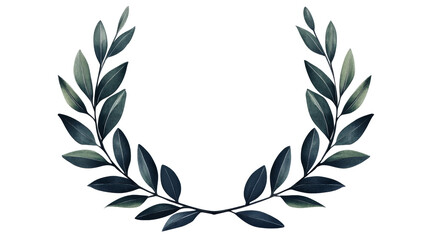 Laurel wreath, leaf frame, decorative foliage, vintage ornament, cut out transparent