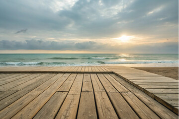 Fototapeta premium wooden pier on the beach
