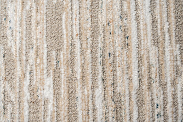 Beige Striped Woven Fabric Texture Close-Up
