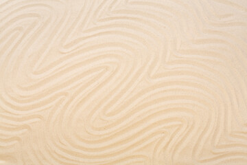 Textured beach sand as background, top view