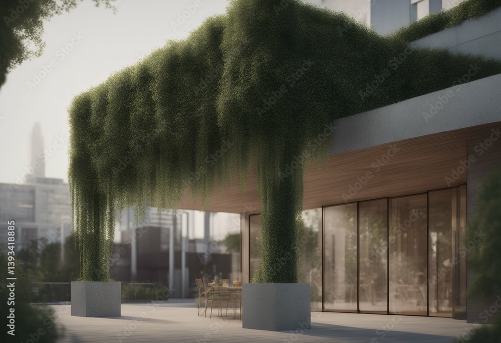 Aufkleber 3d bush illustration composition visualization rendering transparent digital architecture background