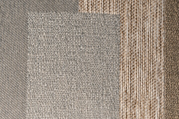 Neutral Patchwork Woven Fabric Texture Close-Up