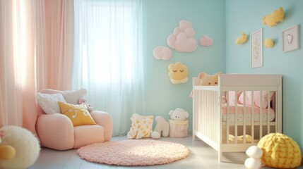 An inviting space filled with pastel colors and baby items, radiating warmth and love