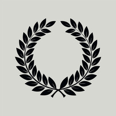 Laurel leaves icon white background