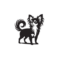 Chihuahua Dog Vector Silhouette Design, Tiny Toy Breed Outline Art, Pet Lover Clipart for Stickers, Logos, Apparel, Digital Prints, Crafts, Posters, and More