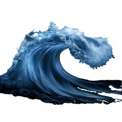Blue smoky wave, isolated