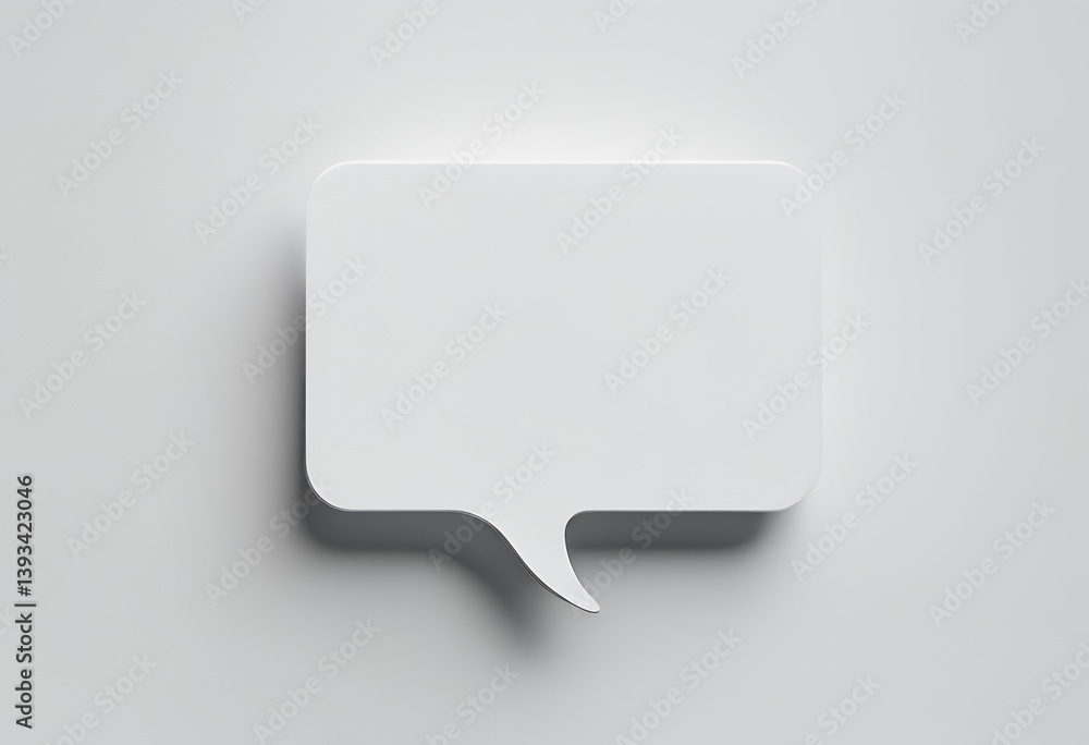 Poster over white blank pin background isolated speech 3d rendering shadow bubble icon communication marker