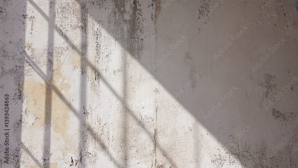 Poster a simple white wall with a window and a window sill