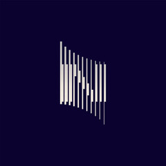 Elegant, graceful N letter logo design. Vector