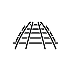 Railway Tracks Icon Transportation, Railroad, Train, Journey, Travel
