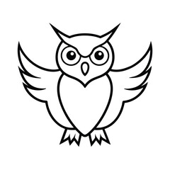 owl on white background