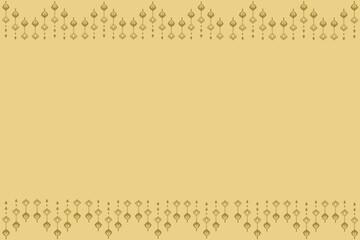 Ethnic Ornamental Border Pattern on Warm Beige Background – Tribal Decorative Design