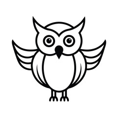 Fototapeta premium owl on white background