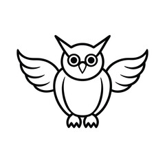 owl on white background