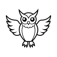 Obraz premium owl on white background