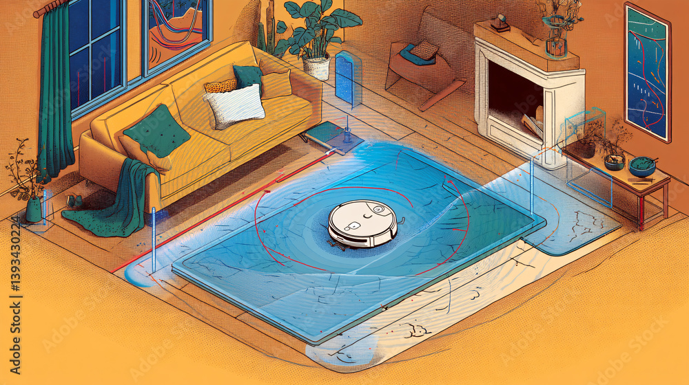 Poster a vacuum that cleans automatically using a map of your home, and connects to smart home systems.