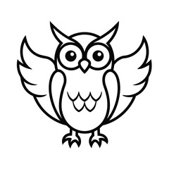 Fototapeta premium owl on white background