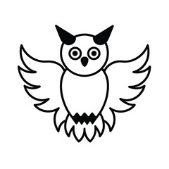Fototapeta premium owl on white background