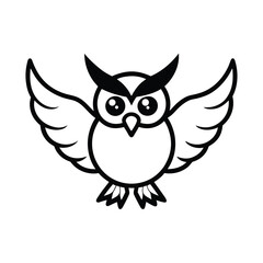 Obraz premium owl on white background