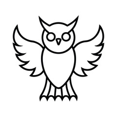 Obraz premium owl on white background