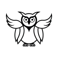 Obraz premium owl on white background