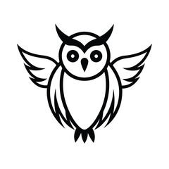 Obraz premium owl on white background