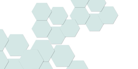 Geometric technology hexagons on water blue color background. geometric pattern with gradient. honeycomb vector illustration background.