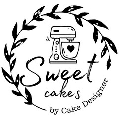 Logo Sweet Cakes Designer Design Mixer Heart Tasty Label Rustic Leaf Leaves Crown Visual Identity laurel wreath