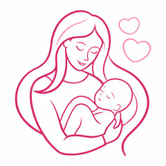 Love in Every Touch - Mother's Day Line Drawing