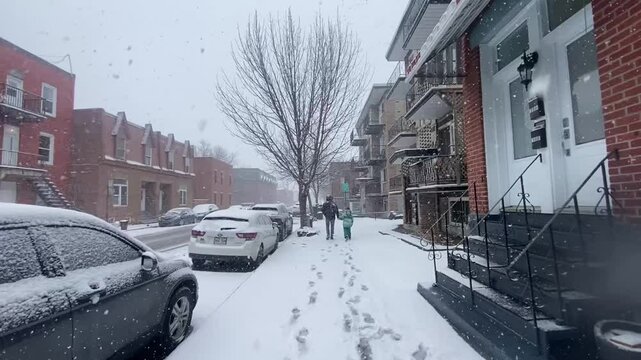 Spring snowfall in Montreal 