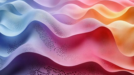 Abstract rainbow wavy textured surface