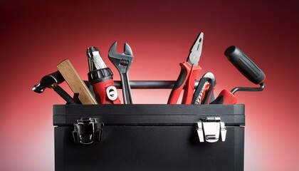 set of tools on white background
