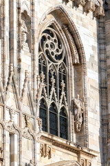 Milan Cathedral (Duomo di Milano) on a sunny day.