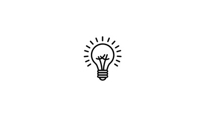 Light bulb icon &ndash; creativity, inspiration and new idea symbol for coaching, branding and educational visuals