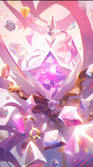 Pink Crystal Illustration