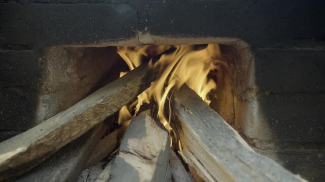 Fire Burning in Temazcal 