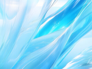Abstract Blue Flowing Background Illustration