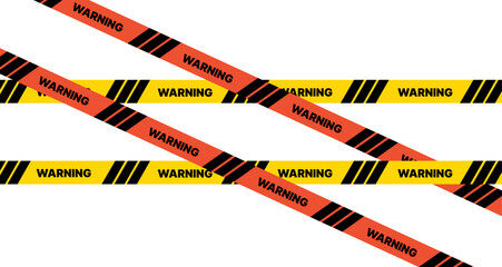 Caution, warning, no trespassing tape decoration vector illustration