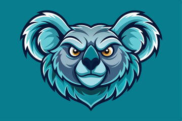 Vector esports logotype koala on white background, logo koala, icon koala, sticker koala, symbol koala, emblem koala.