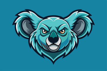 Vector esports logotype koala on white background, logo koala, icon koala, sticker koala, symbol koala, emblem koala.