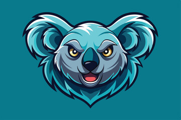 Vector esports logotype koala on white background, logo koala, icon koala, sticker koala, symbol koala, emblem koala.